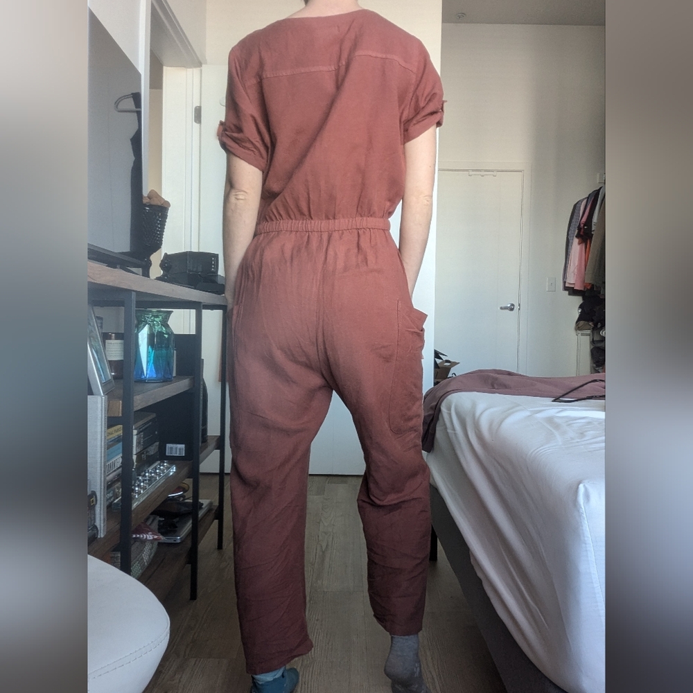 Roolee Mauve Button Up Jump Suit - image 3